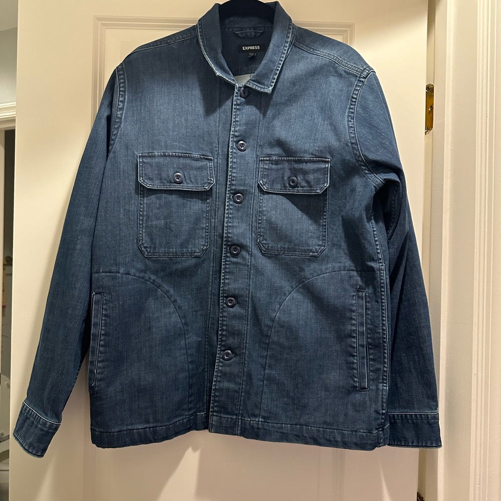 Express light denim jean jacket blouse